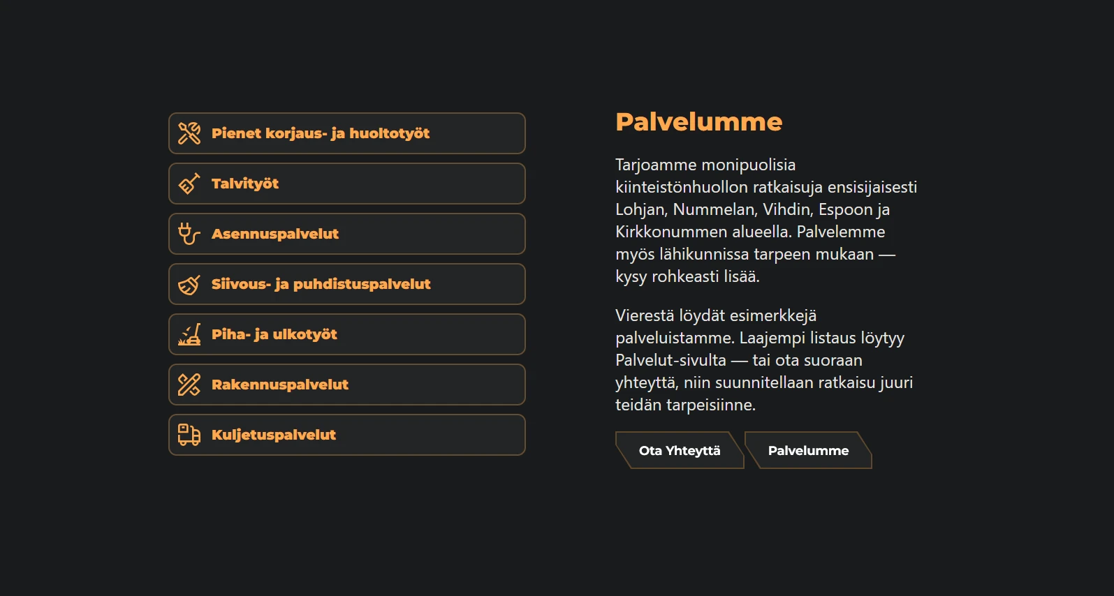 Palvelut ja palvelulupaus